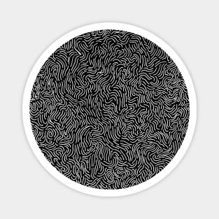 Abstract Ink Drawing #1 Black Magnet